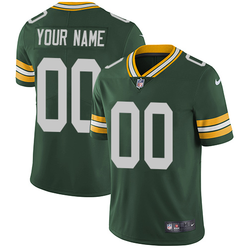 Nike Green Bay Packers Customized Green Team Color Stitched Vapor ...