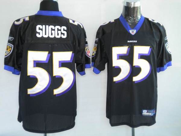 Ravens #55 Terrell Suggs Black Stitched NFL Jersey | NoDaysOffCal.com