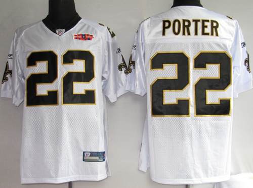 Saints #22 Tracy Porter White With Super Bowl Patch Stitched NFL ...